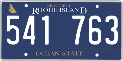 RI license plate 541763