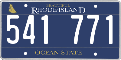 RI license plate 541771
