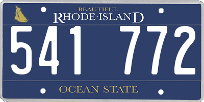 RI license plate 541772