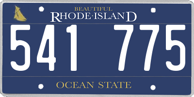 RI license plate 541775
