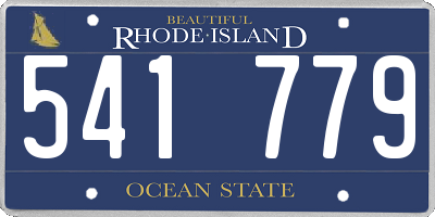 RI license plate 541779