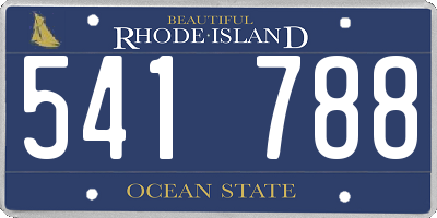 RI license plate 541788