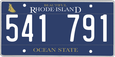 RI license plate 541791
