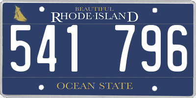 RI license plate 541796