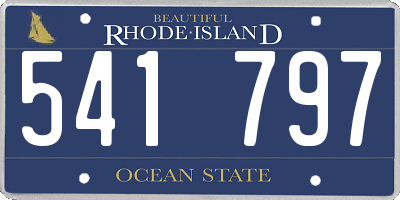 RI license plate 541797