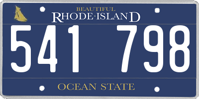 RI license plate 541798