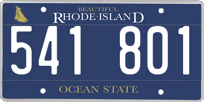 RI license plate 541801