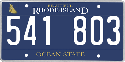 RI license plate 541803