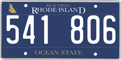 RI license plate 541806
