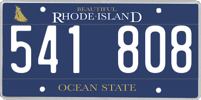 RI license plate 541808