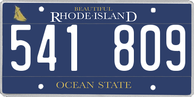 RI license plate 541809