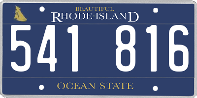 RI license plate 541816
