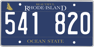 RI license plate 541820