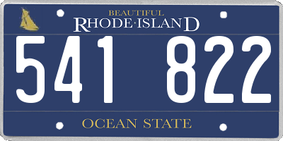 RI license plate 541822