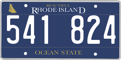 RI license plate 541824