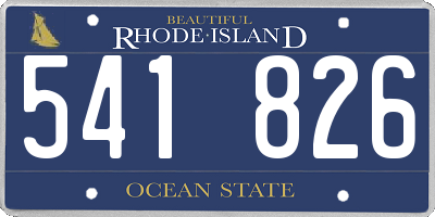 RI license plate 541826