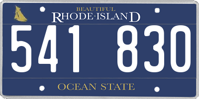 RI license plate 541830