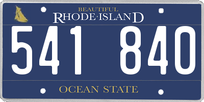 RI license plate 541840