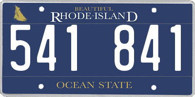 RI license plate 541841