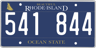 RI license plate 541844