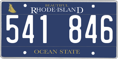 RI license plate 541846
