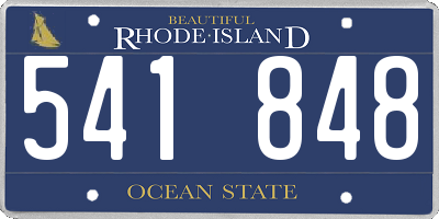 RI license plate 541848