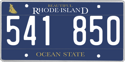RI license plate 541850