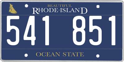 RI license plate 541851