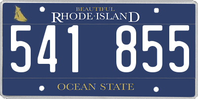 RI license plate 541855