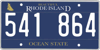 RI license plate 541864