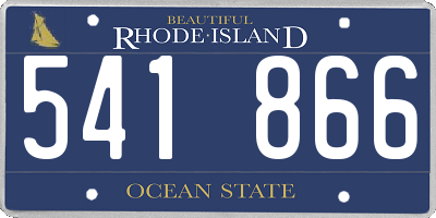 RI license plate 541866