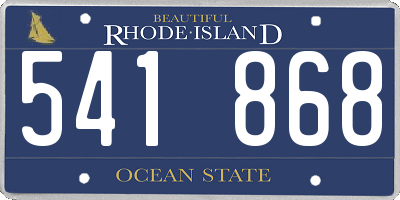 RI license plate 541868