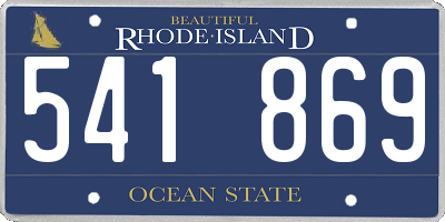 RI license plate 541869