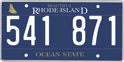 RI license plate 541871