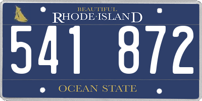 RI license plate 541872