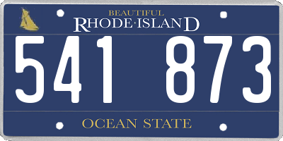 RI license plate 541873
