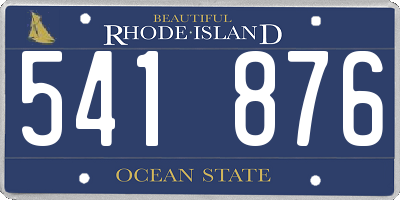 RI license plate 541876