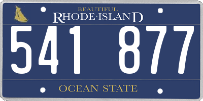RI license plate 541877