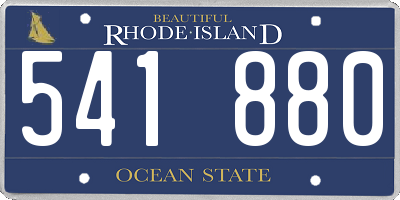 RI license plate 541880