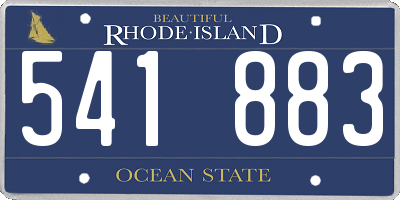 RI license plate 541883