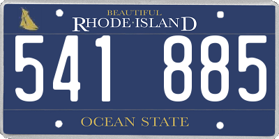RI license plate 541885