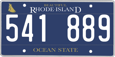 RI license plate 541889