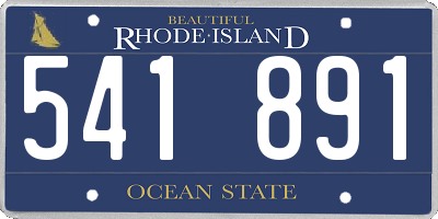 RI license plate 541891