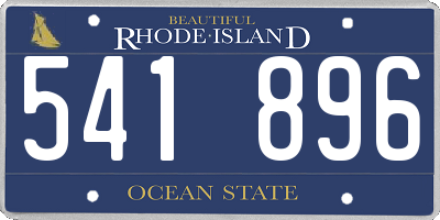 RI license plate 541896