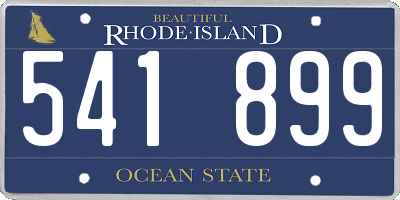 RI license plate 541899