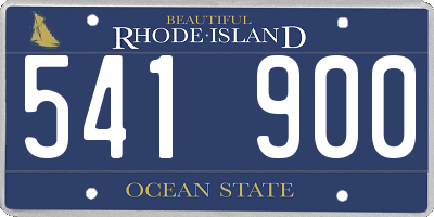RI license plate 541900