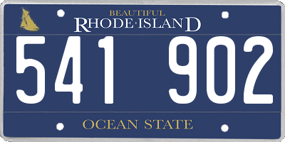 RI license plate 541902