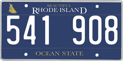 RI license plate 541908