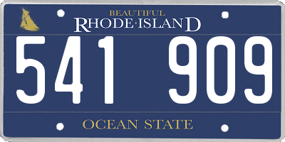 RI license plate 541909