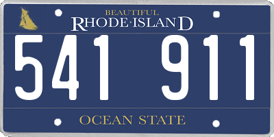 RI license plate 541911